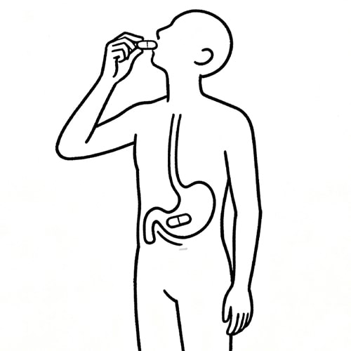 Body Position verandert de oplostijd van de pillen