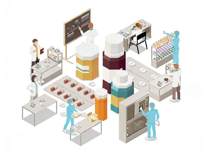 continuous production system of pharmaceuticals
