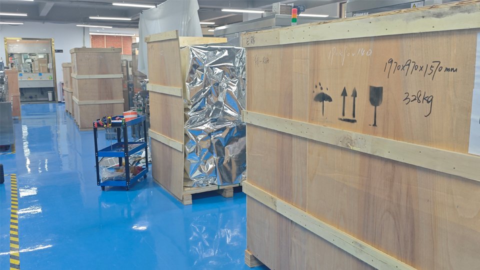 工場の出荷用の機械