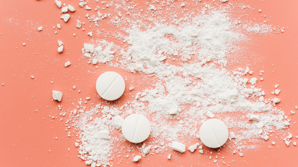 Types of Mixers-Broken tablets with powder