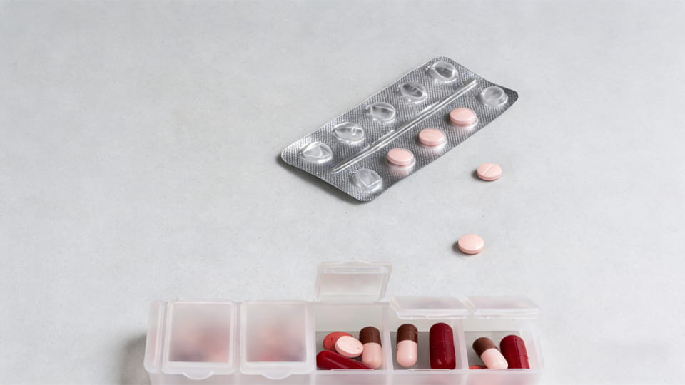 Tablets Removed From Blister Pack with Pill box