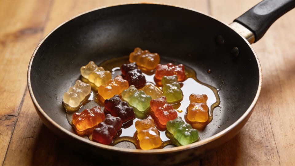 Use a saucepan to Melt Gummy Bears