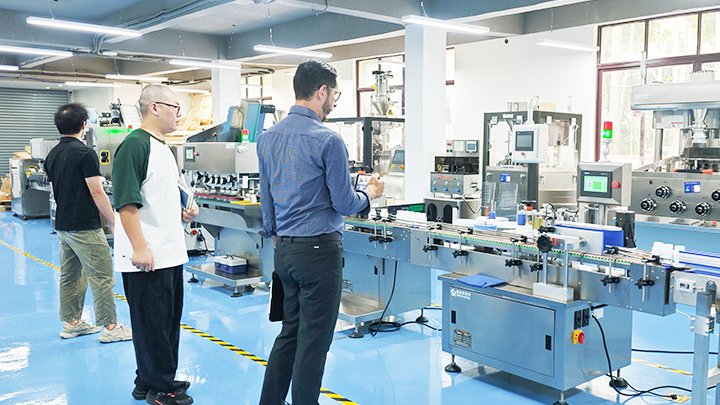 cotton inserter in bottling line