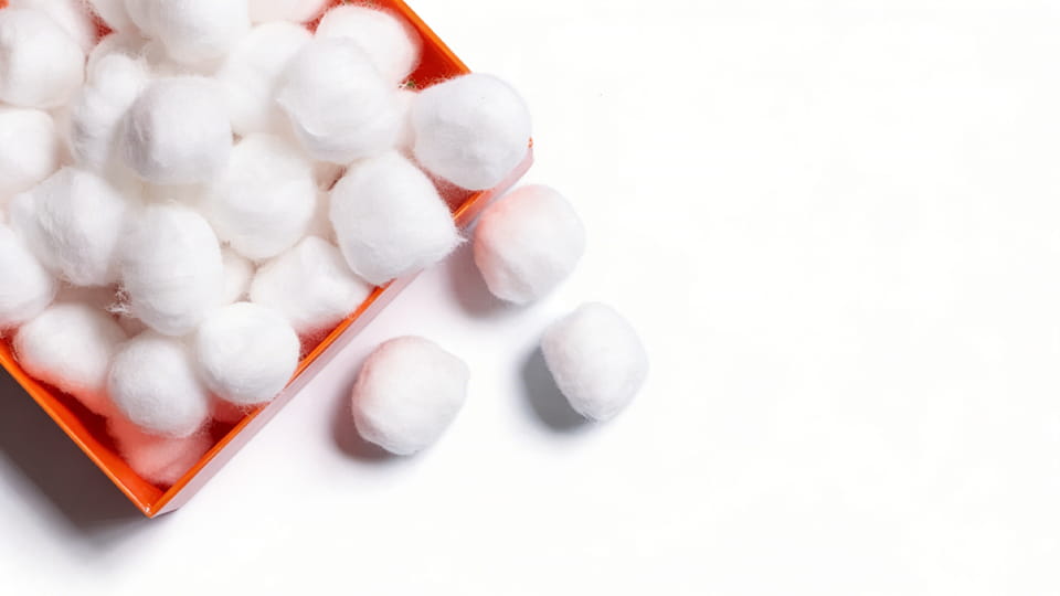 cotton balls in pill bottles