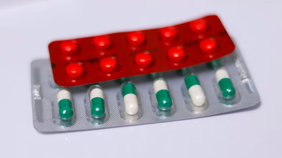 pills are sealed in a blister package