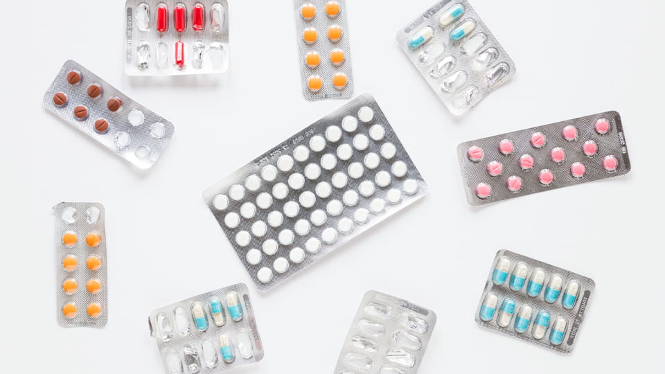 pills capsules in blister pack