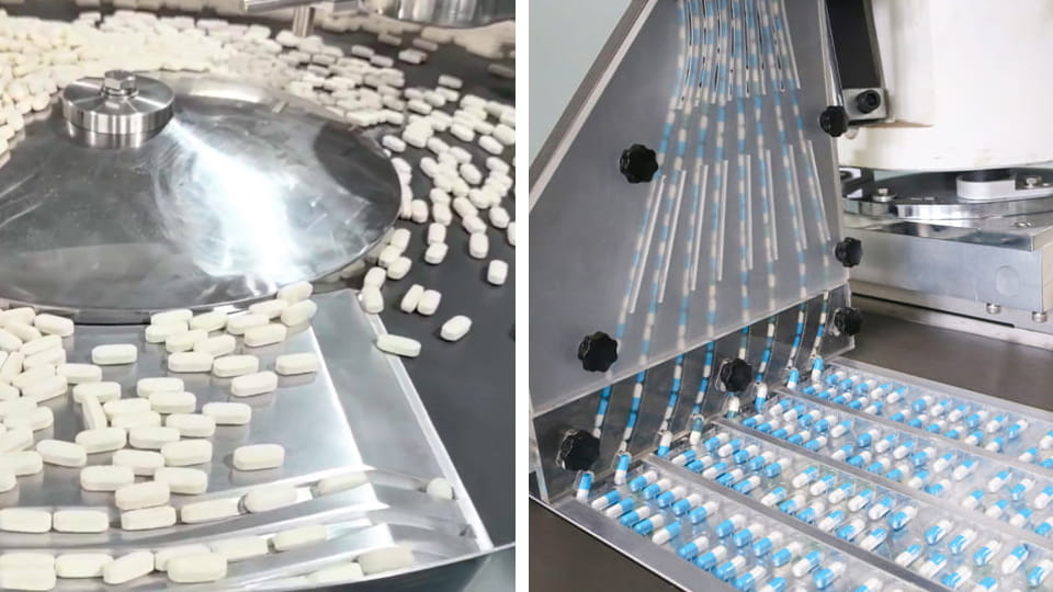 Tablets vs Capsules Blister Packing Machine feeder