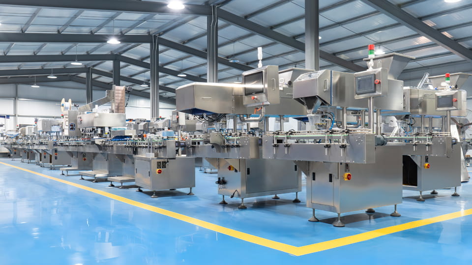 counting filling machines in factory