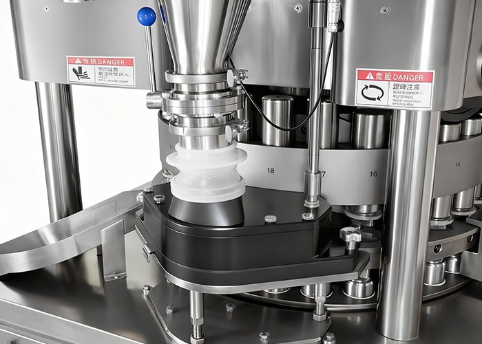 force feeder in tablet machine