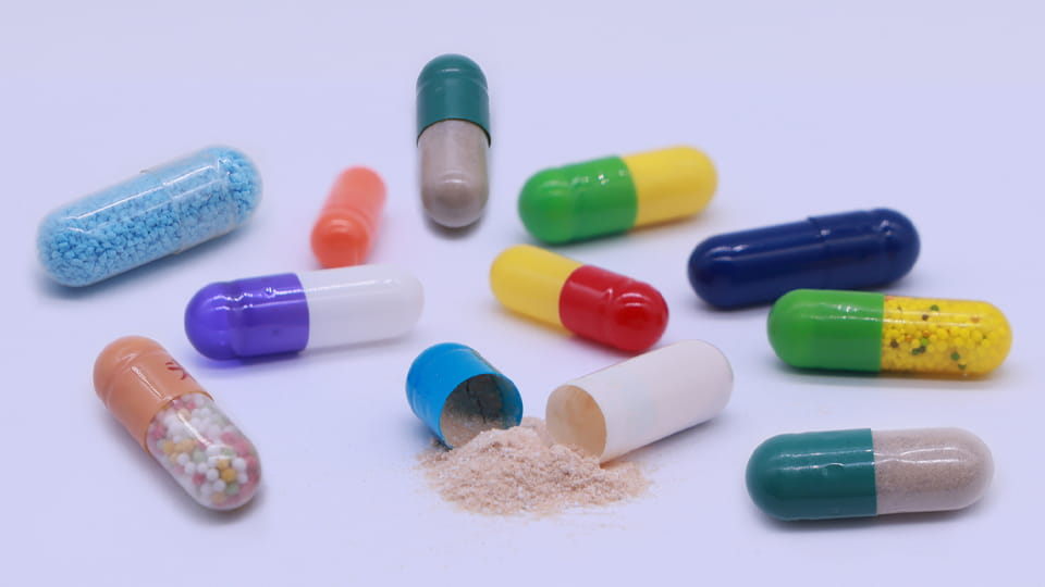 Capsule fill materials Powder small granules and mini-tablets