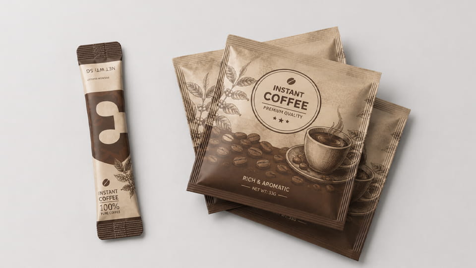 Coffee Packaging in Sachets or Stick Packs
