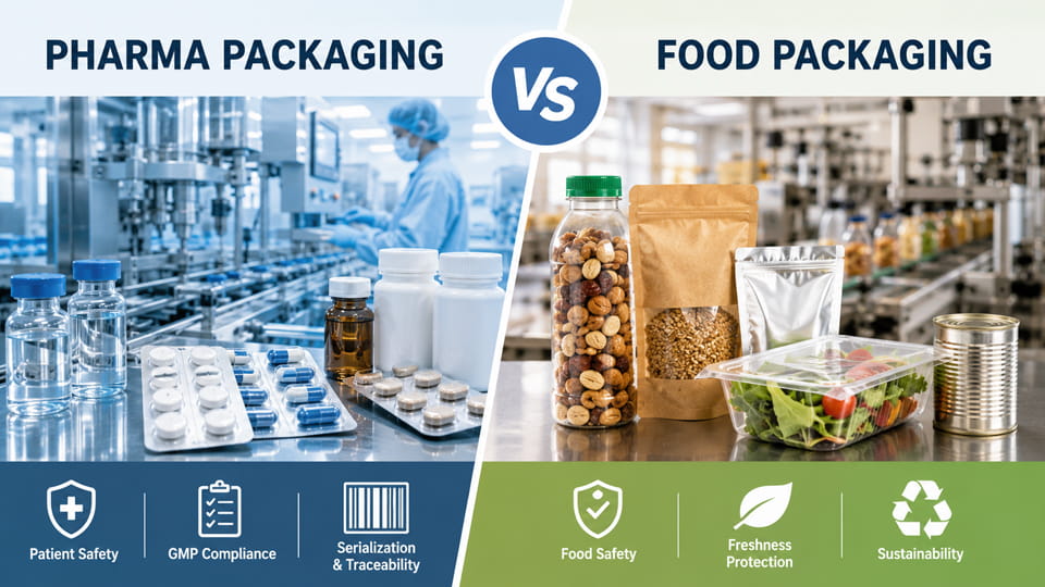 Pharma Packaging vs Food Packaging