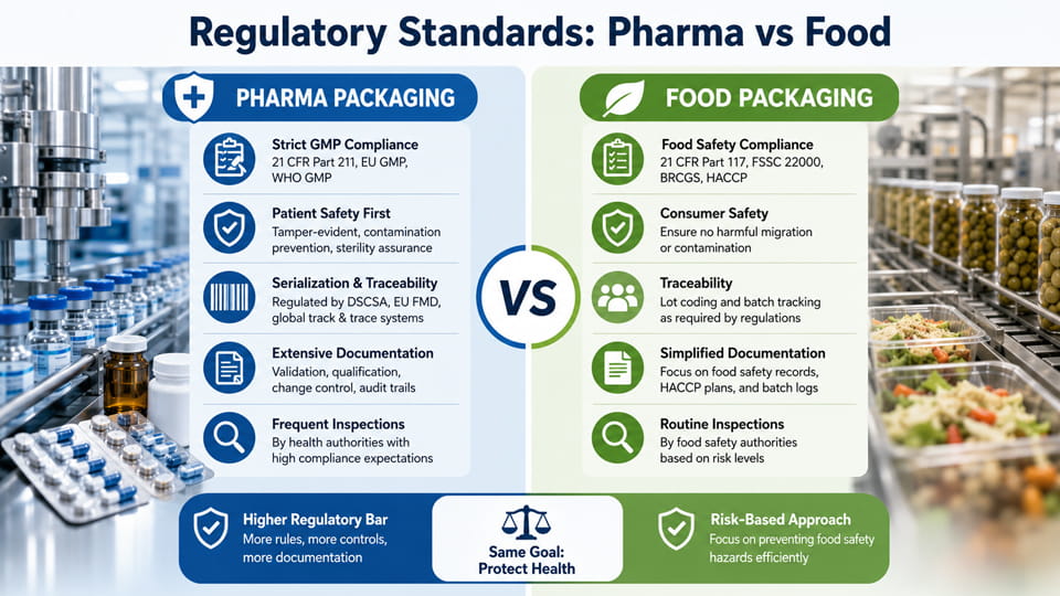 Regulatory Standards Pharma vs Food
