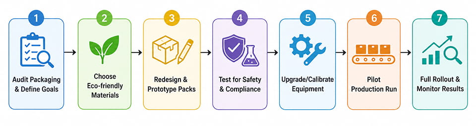 Steps to transition toward sustainable packaging