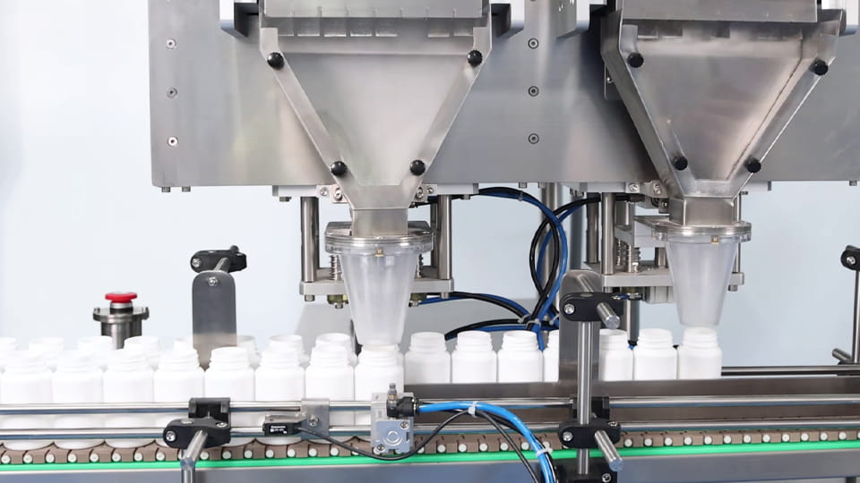 counting filling bottle line