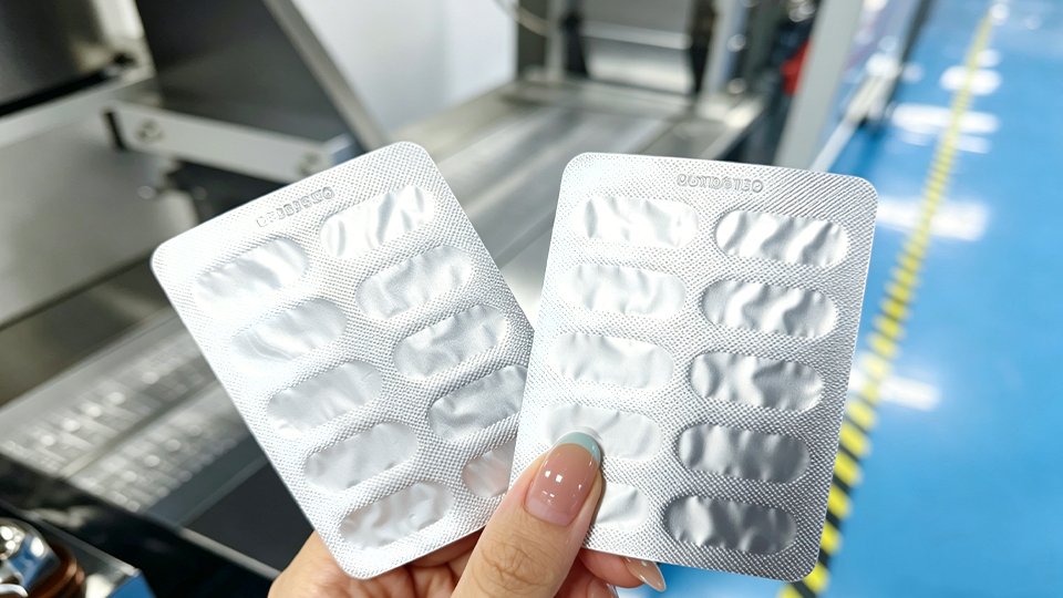 uneven embossing of blister pack