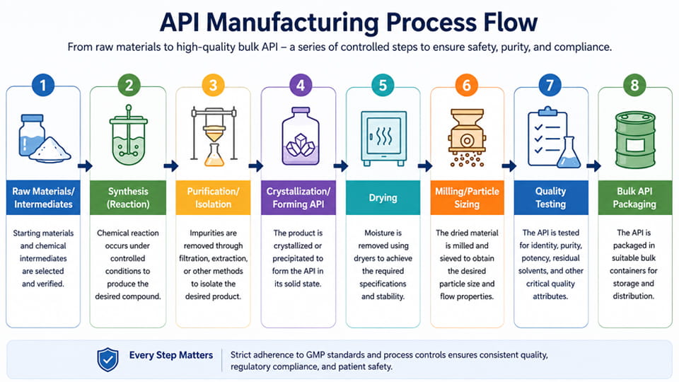 API Manufacturing Process Flow