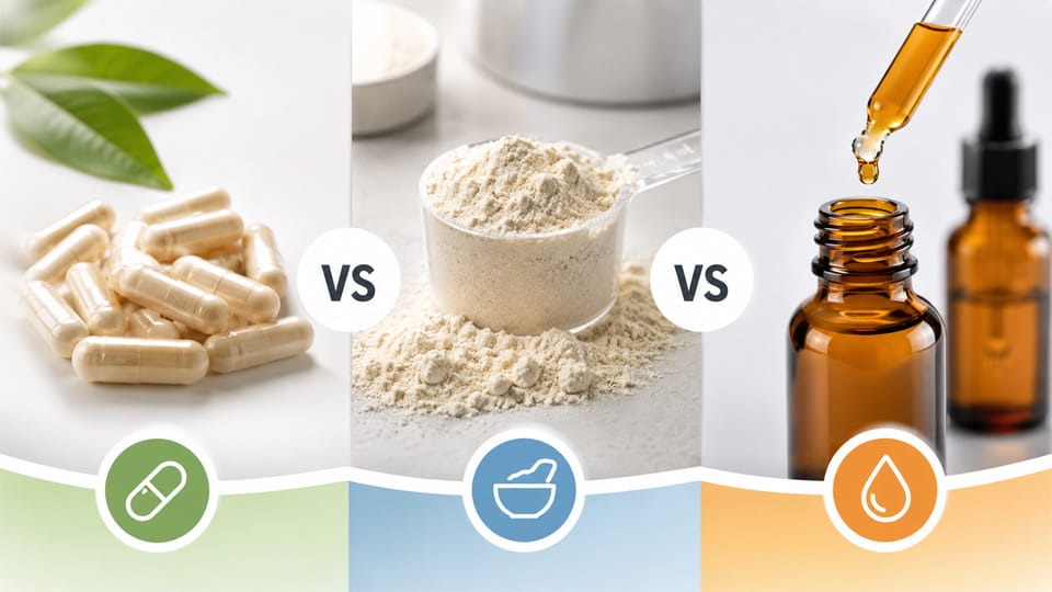 Capsules vs Powder vs Liquid Supplements
