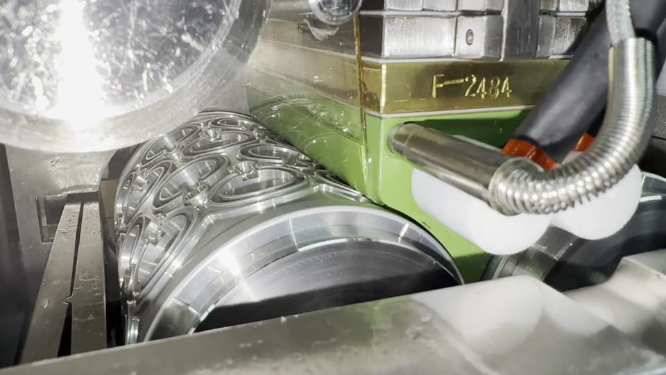 Empty softgel capsules in a mold