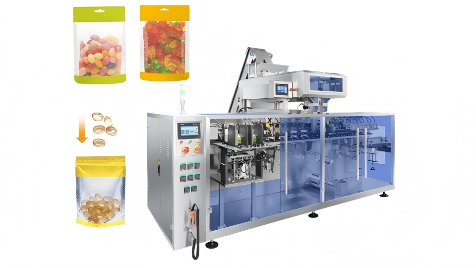 JL-HPP 220-480D Full Servo Horizontal Premade Pouch Machine Packing