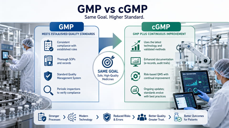 GMP vs cGMP-Key Differences