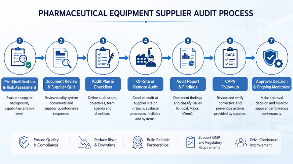 PHARMACEUTICAL EQUIPMENT SUPPLIER AUDIT PROCESS