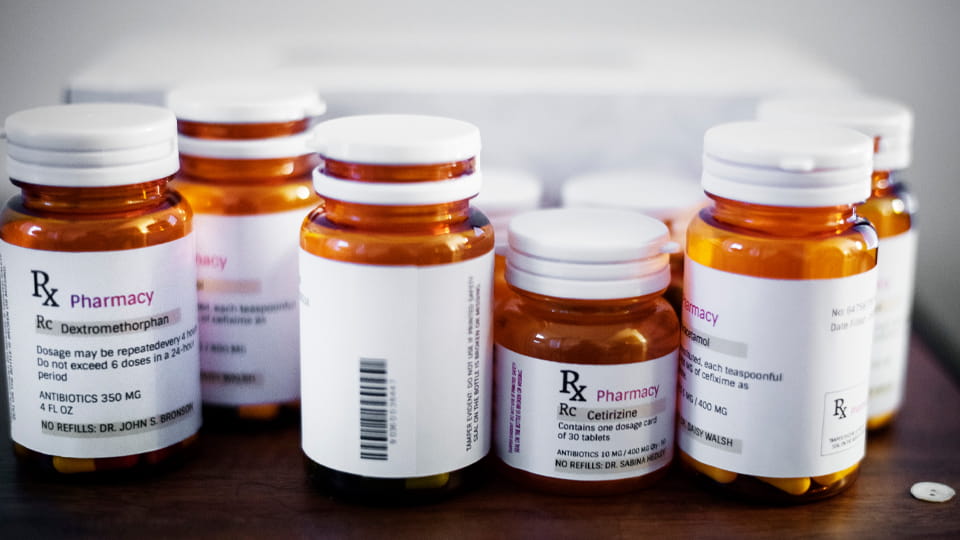 Pharmaceutical packaging labels