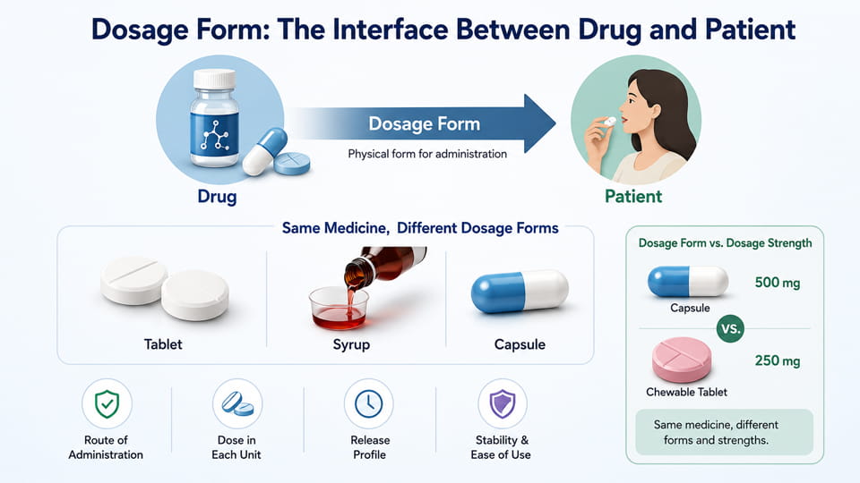dosage form-the interface between the drug and the patient
