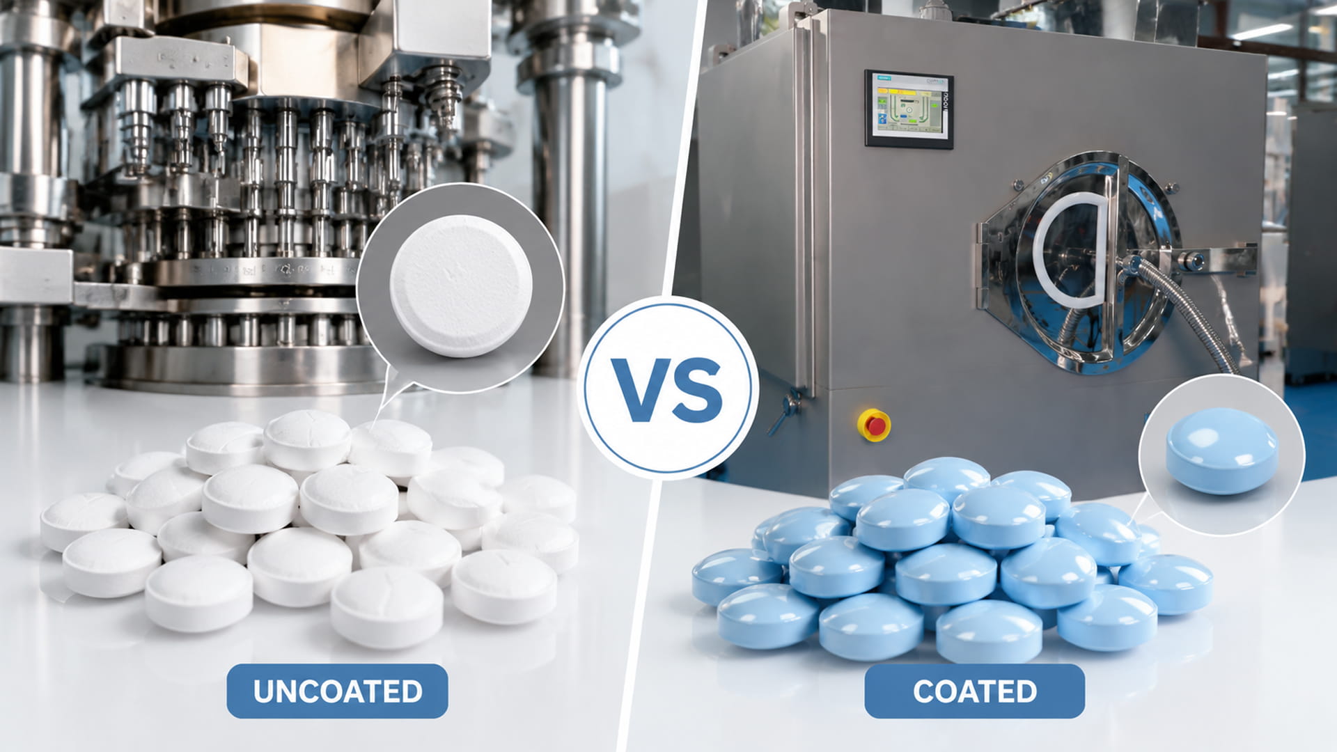 Coated vs Uncoated Tablets-Differences