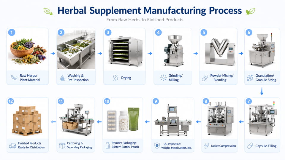 Herbal Supplement Manufacturing Process