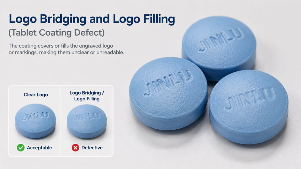 Tablet Coating Defect-Logo Bridging and Logo Filling