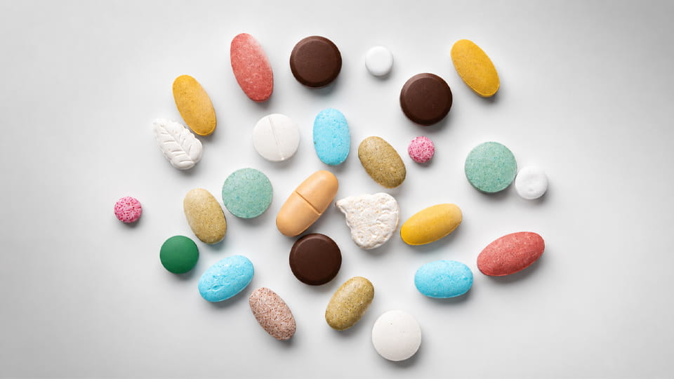 Various finished tablet samples