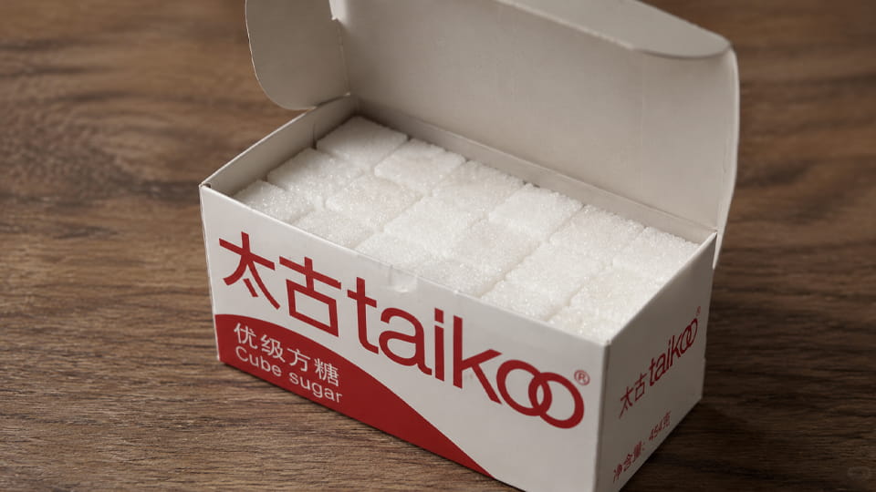 sugar cubes in a carton