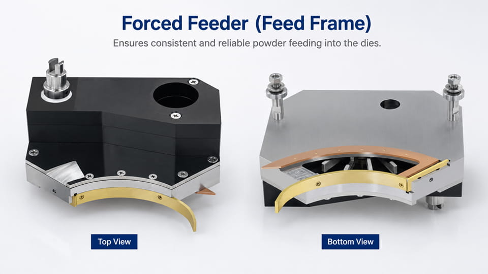 tablet machine Forced Feeding frame with paddle wheel