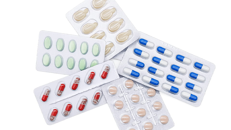 tablets capsules in blister packagings