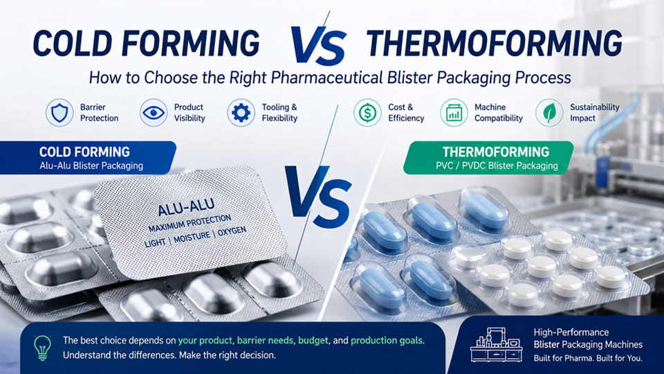 Cold forming vs thermoforming for pharmaceutical blister packaging