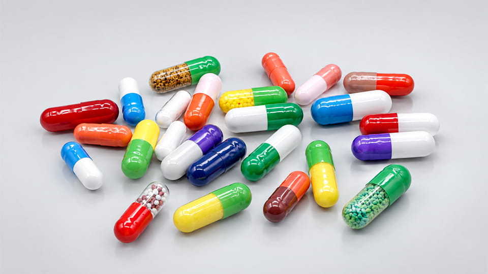 Multiple capsule sizes and types illustrate the need for flexible equipment in multi-product contract manufacturing.
