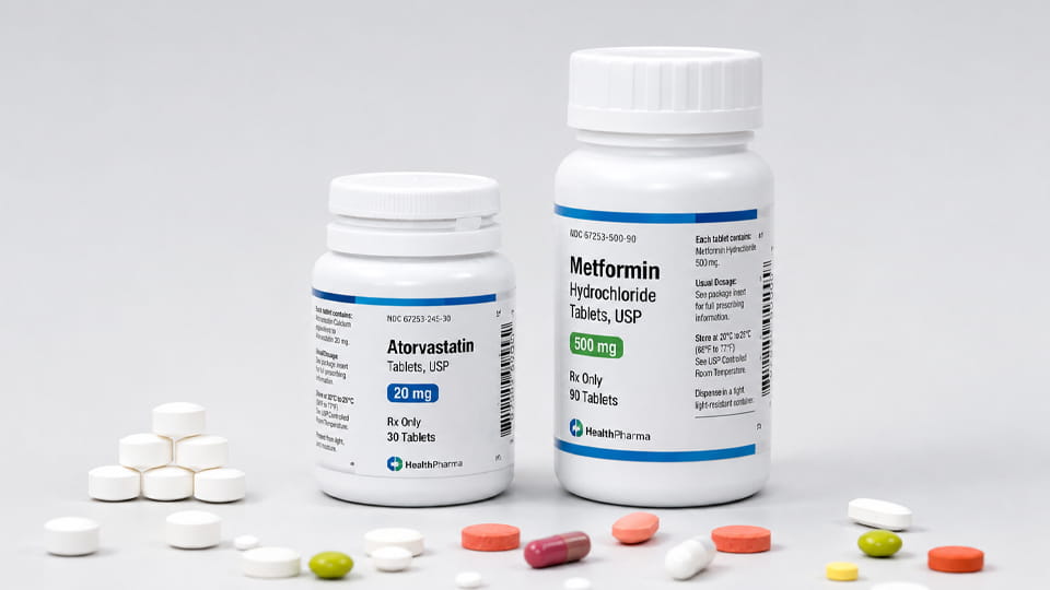 Pharmaceutical labeling requirements for drug packaging, including medicine names, wytrzymałość, dosage information and barcode