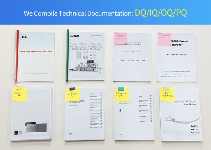 Audit and certification documentation for the blister packaging machine